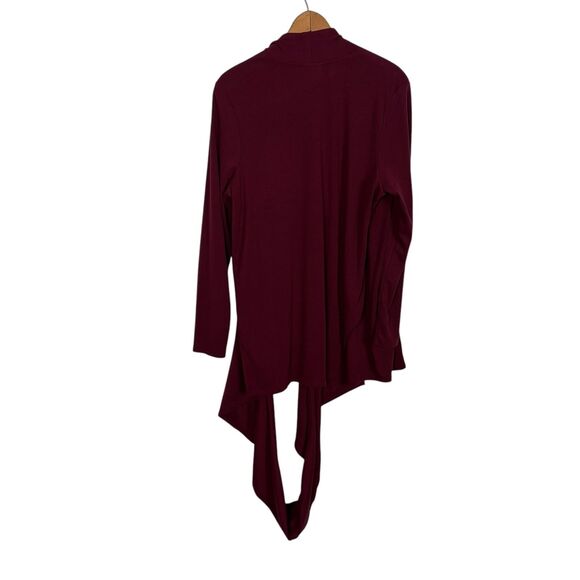Pure J. Jill Drape Wrap Scarf Convertible Cardigan Long Sleeve Red Women's Large - Picture 3 of 5